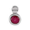 Sterling Silver Ruby Screw Pendant