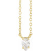 14 Karat Yellow Gold 0.20 Carat Natural Diamond Solitaire 16 inch Necklace