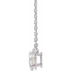 Platinum 0.33 Carat Natural Diamond Solitaire 16 inch Necklace