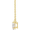 14 Karat Yellow Gold 0.33 Carat Natural Diamond Solitaire 16 inch Necklace