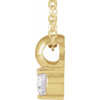 14 Karat Yellow Gold 0.10 Carat Natural Diamond Bead 16 inch Necklace