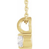 14 Karat Yellow Gold 0.16 Carat Natural Diamond Bead 16 inch Necklace