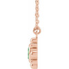 14 Karat Rose Gold Tsavorite Garnet Beaded 16 inch Necklace