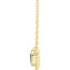 14 Karat Yellow Gold 3 mm Natural Blue Sapphire Beaded Bezel Set 18 inch Necklace