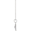 14K White .015 Carat Natural Diamond Sand Dollar 16 inch Necklace