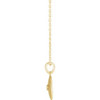 14 Karat Yellow Gold .015 Carat Natural Diamond Sand Dollar 16 inch Necklace