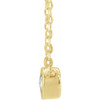 14 Karat Yellow Gold .06 Carat Rose-Cut Natural Diamond Bezel Set 18 inch Necklace