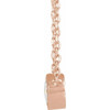 14 Karat Rose Gold 0.12 Carat Rose Cut  Diamond Bezel Set 18 inch Necklace