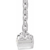 Sterling Silver 0.33 Carat Rose-Cut Natural Diamond Bezel Set 18 inch Necklace