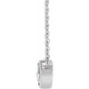 Sterling Silver 0.50 Carat Rose-Cut Natural Diamond Bezel Set 18 inch Necklace