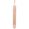 14 Karat Rose Gold .03 carat Diamond Engravable Bar Pendant