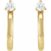 14 Karat Yellow Gold 0.13 Carat Natural Diamond Hoop Earring