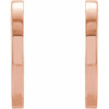 14 Karat Rose Gold .025 Carat Natural Diamond Flat Hoop Earrings