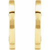 14 Karat Yellow Gold .025 Carat Natural Diamond Flat Hoop Earrings