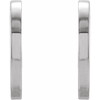 14 Karat White Gold .025 Carat Natural Diamond Flat Hoop Earrings