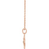 14 Karat Rose Gold .01 Carat Diamond Snowflake 16 inch Necklace