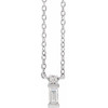 Sterling Silver .07 Carat Natural Diamond Bar 18 inch Necklace