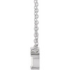 Sterling Silver .07 Carat Natural Diamond Bar 18 inch Necklace
