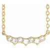 14 Karat Yellow Gold .07 CScattered Rose-Cut Natural Diamond 18 inch Necklace