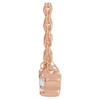 14 Karat Rose Gold .07 Carat Scattered Rose Cut  Diamond 18 inch Necklace