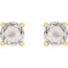 14 Karat Yellow Gold 0.25 Carat Rose Cut Natural Diamond Stud Earrings