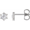 Sterling Silver 0.33 Carat Rose Cut Natural Diamond Earrings