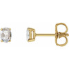 14 Karat Yellow Gold 0.20 Carat Rose Cut Natural Diamond Earrings