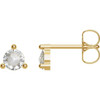 14 Karat Yellow Gold 0.33 Carat Rose Cut Natural Diamond Earrings