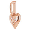 14 Karat Rose Gold .01 carat Diamond Heart Charm