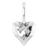 14 Karat White Gold .01 carat Diamond Heart Charm