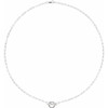 Sterling Silver .04 CDiamond 16 Toggle Styled Necklace