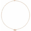 14 Karat Rose Gold .04 Carat Diamond 16 inch Toggle Styled Necklace