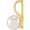 14 Karat Yellow Gold Cultured White Akoya Pearl Charm
