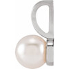 Platinum Cultured White Akoya Pearl Charm