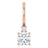 14 Karat Rose Gold Sapphire and .015 Carat Diamond Charm