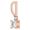 14 Karat Rose Gold Sapphire and .015 Carat Diamond Charm