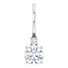 14 Karat White Gold 0.25 carat Diamond Charm