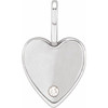 14 Karat White Gold .02 Carat Diamond Heart Charm