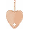 14 Karat Rose Gold .02 Carat Diamond Heart Charm