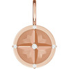 14 Karat Rose Gold .03 carat Diamond Compass Charm