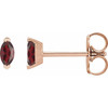 14 Karat Rose Gold Mozambique Garnet Earrings