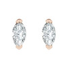 14 Karat Rose Gold 0.16 Carat Natural Diamond Earrings