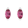 Platinum Natural Pink Tourmaline Earrings