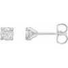 Platinum 0.40 Carat Natural Diamond Claw Prong Cocktail Style Stud Earrings