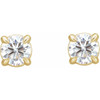 14 Karat Yellow Gold 0.40 Carat Natural Diamond Claw Prong Cocktail Style Stud Earrings