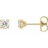 14 Karat Yellow Gold 0.20 Carat Natural Diamond Claw Prong Cocktail Style Stud Earrings