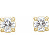 14 Karat Yellow Gold 0.33 Carat Natural Diamond Claw Prong Cocktail Style Stud Earrings