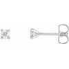 Platinum 0.20 Carat Natural Diamond Claw Prong Cocktail Style Stud Earrings