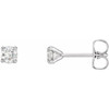 Platinum 0.33 Carat Natural Diamond Claw Prong Cocktail Style Stud Earrings