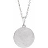 Sterling Silver Petite Multi-Gemstone Celestial Coin 18 inch Necklace